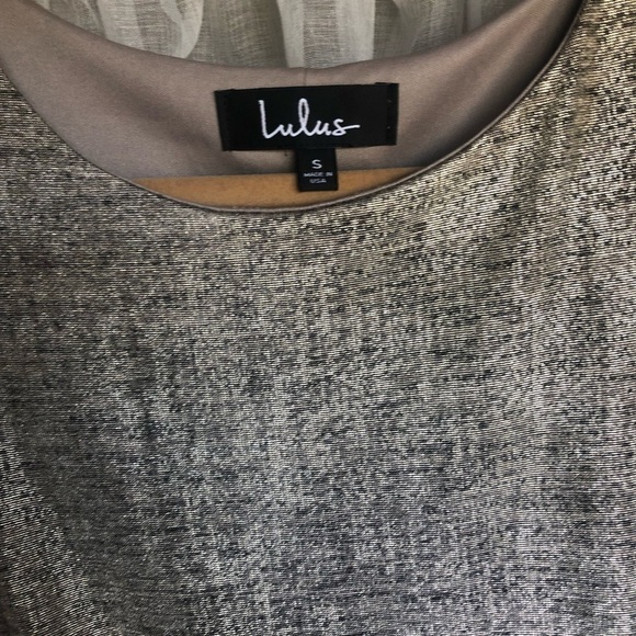 Lulu’s Gold Long Sleeve Mini Dress - Size Small - Picture 4 of 4